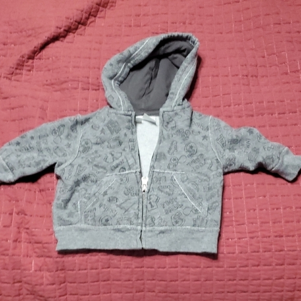 🐻  Miniwear Gray Zip-Up Hoodie Sweatshirt